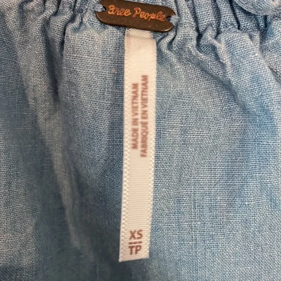 FREE PEOPLE “Lily Of The Valley” Chambray Top NWT Size XS - Picture 7 of 8
